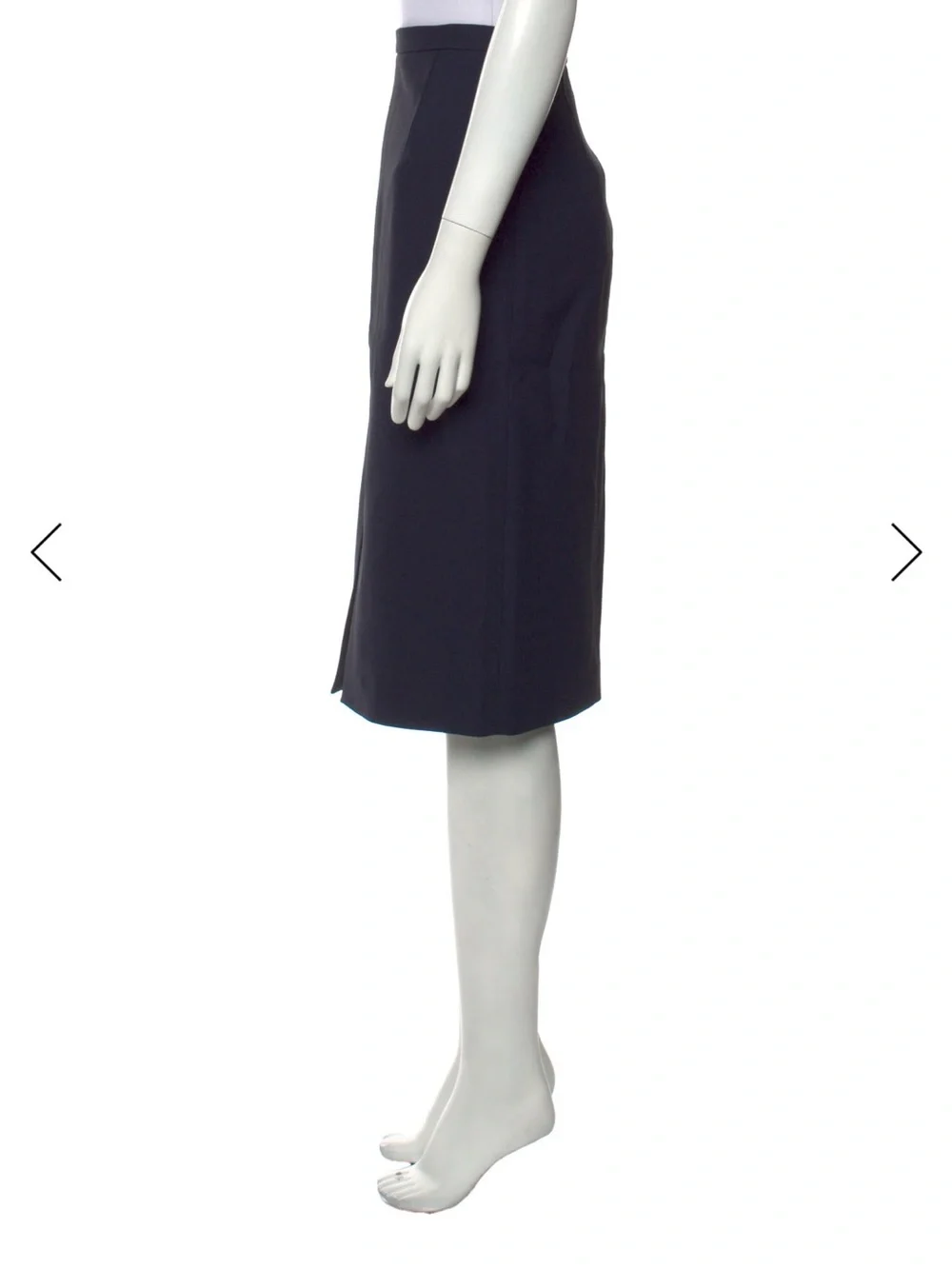 Michael Kors Collection Navy Skirt with Front Vent